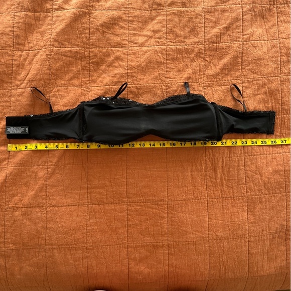 NWOT Black Sequin Bandeau Bra - Picture 8 of 8